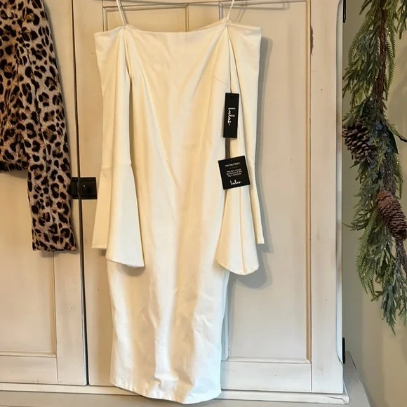 Lulus Dresses Lulus All She Wants Midi Dress In Cream Off